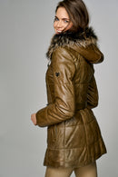 St Moritz Women's Leather Jacket | Derimod St Moritz Women's Leather Jacket | Derimod