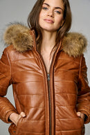 Renea Women's Leather Jacket | Derimod Renea Women's Leather Jacket | Derimod