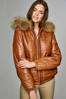 Renea Women's Leather Jacket | Derimod Renea Women's Leather Jacket | Derimod
