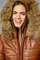 Renea Women's Leather Jacket | Derimod Renea Women's Leather Jacket | Derimod