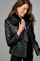 Donatella Women's Leather Jacket | Derimod Donatella Women's Leather Jacket | Derimod