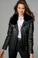 Donatella Women's Leather Jacket | Derimod Donatella Women's Leather Jacket | Derimod
