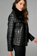 Donatella Women's Leather Jacket | Derimod Donatella Women's Leather Jacket | Derimod