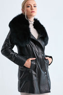 Longchamp Women's Leather Jacket | Derimod Longchamp Women's Leather Jacket | Derimod