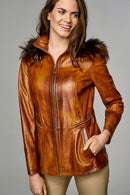Cuba Women's Leather Jacket | Derimod Cuba Women's Leather Jacket | Derimod