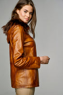 Cuba Women's Leather Jacket | Derimod Cuba Women's Leather Jacket | Derimod