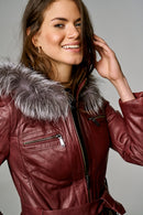 Juliette Women's Leather Jacket | Derimod Juliette Women's Leather Jacket | Derimod