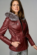 Juliette Women's Leather Jacket | Derimod Juliette Women's Leather Jacket | Derimod