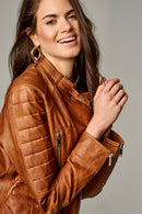 Bravo Women's Leather Jacket | Derimod Bravo Women's Leather Jacket | Derimod