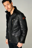 Fernando Men's Leather Jacket | Derimod Fernando Men's Leather Jacket | Derimod