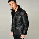 Fernando Men's Leather Jacket | Derimod Fernando Men's Leather Jacket | Derimod