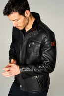 Fernando Men's Leather Jacket | Derimod Fernando Men's Leather Jacket | Derimod