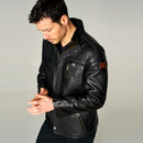 Fernando Men's Leather Jacket | Derimod Fernando Men's Leather Jacket | Derimod