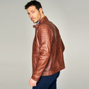 Logan Men's Leather Jacket | Derimod Logan Men's Leather Jacket | Derimod