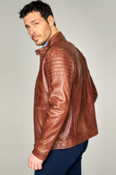 Logan Men's Leather Jacket | Derimod Logan Men's Leather Jacket | Derimod