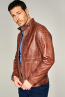 Logan Men's Leather Jacket | Derimod Logan Men's Leather Jacket | Derimod