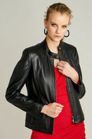 NORMA WOMEN'S LEATHER JACKET | Derimod NORMA WOMEN'S LEATHER JACKET | Derimod