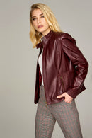 Norma Women's Leather Jacket | Derimod Norma Women's Leather Jacket | Derimod