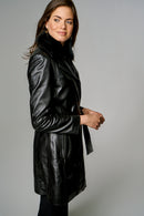 Cameron Women's Leather Jacket | Derimod Cameron Women's Leather Jacket | Derimod