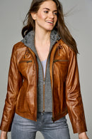 Weekend Women's Leather Jacket | Derimod Weekend Women's Leather Jacket | Derimod