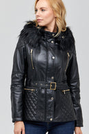 Kimberly Women's Leather Jacket | Derimod Kimberly Women's Leather Jacket | Derimod
