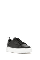 Erkek Siyah Bağcıklı Deri Sneaker | Derimod Erkek Siyah Bağcıklı Deri Sneaker | Derimod