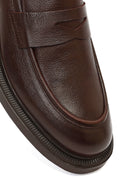 Men's Brown Thick Sole Leather Loafer | Derimod Men's Brown Thick Sole Leather Loafer | Derimod