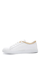Women's Leather Chain Sneaker | Derimod Women's Leather Chain Sneaker | Derimod