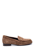 Women's Leather Buckle Suede Loafer | Derimod Women's Leather Buckle Suede Loafer | Derimod