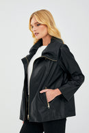 Nancy Women's Leather Coat | Derimod Nancy Women's Leather Coat | Derimod