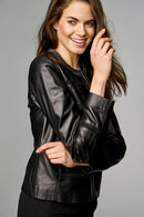 Celine Women's Leather Jacket | Derimod Celine Women's Leather Jacket | Derimod