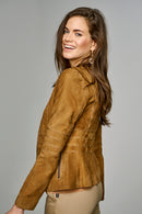 Megan Women's Leather Jacket | Derimod Megan Women's Leather Jacket | Derimod