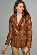 Sylvia Women's Leather Jacket | Derimod Sylvia Women's Leather Jacket | Derimod