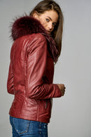 New Cortina Women's Leather Jacket | Derimod New Cortina Women's Leather Jacket | Derimod
