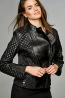 Kendall Women's Leather Jacket | Derimod Kendall Women's Leather Jacket | Derimod