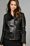 Kendall Women's Leather Jacket | Derimod Kendall Women's Leather Jacket | Derimod
