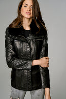 Emily Women's Leather Jacket | Derimod Emily Women's Leather Jacket | Derimod
