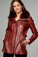 Emily Women's Leather Jacket | Derimod Emily Women's Leather Jacket | Derimod