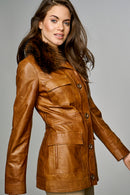 Cornelia Women's Leather Jacket | Derimod Cornelia Women's Leather Jacket | Derimod