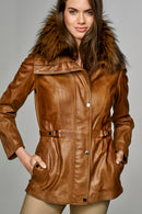 Gabriela Women's Leather Jacket | Derimod Gabriela Women's Leather Jacket | Derimod