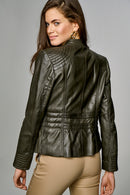 Janet Women's Leather Jacket | Derimod Janet Women's Leather Jacket | Derimod