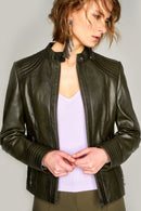 Janet Women's Leather Jacket | Derimod Janet Women's Leather Jacket | Derimod