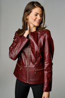 Arya Women's Leather Jacket | Derimod Arya Women's Leather Jacket | Derimod