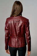 Arya Women's Leather Jacket | Derimod Arya Women's Leather Jacket | Derimod