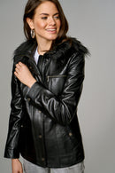 Veronica Women's Leather Jacket | Derimod Veronica Women's Leather Jacket | Derimod
