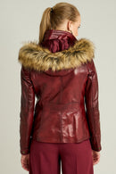 Elena Women's Leather Jacket | Derimod Elena Women's Leather Jacket | Derimod