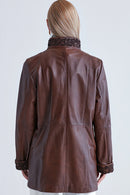 Brunella Women's Leather Jacket | Derimod Brunella Women's Leather Jacket | Derimod