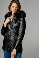 Nadine Women's Leather Jacket | Derimod Nadine Women's Leather Jacket | Derimod