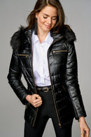 Lucca Women's Leather Jacket | Derimod Lucca Women's Leather Jacket | Derimod