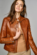 Darling Women's Leather Jacket | Derimod Darling Women's Leather Jacket | Derimod